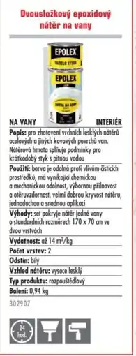 Uni Hobby Dvousložkový epoxidový nátěr na vany nabídka
