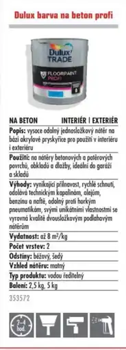 Uni Hobby Dulux barva na beton profi nabídka