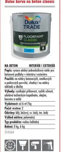 Uni Hobby Dulux barva na beton classic nabídka