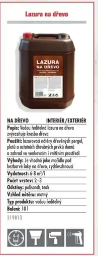 Uni Hobby Lazura na dřevo nabídka