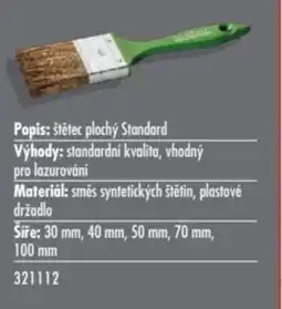 Uni Hobby Popis: štětec plochý Standard nabídka