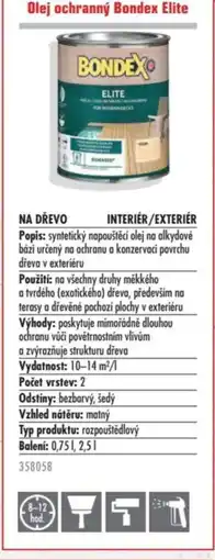 Uni Hobby Olej ochranný Bondex Elite nabídka