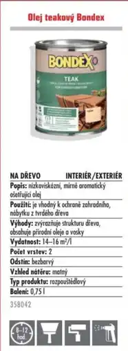 Uni Hobby Olej teakový Bondex nabídka
