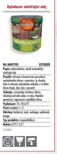 Uni Hobby Xyladecor ošetřující olej nabídka