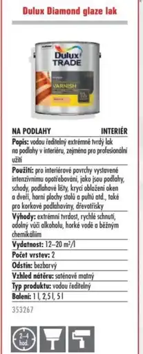 Uni Hobby Dulux Diamond glaze lak nabídka