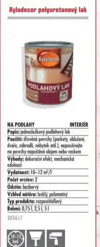 Uni Hobby Xyladecor polyuretanový lak nabídka
