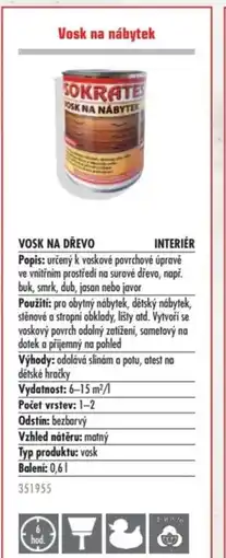 Uni Hobby Vosk na nábytek nabídka