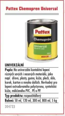 Uni Hobby Pattex Chemopren Univerzal nabídka