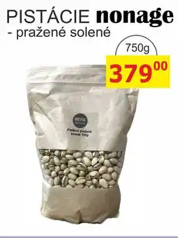 BENE Nápoje PISTÁCIE nonage - pražené solené 750g nabídka