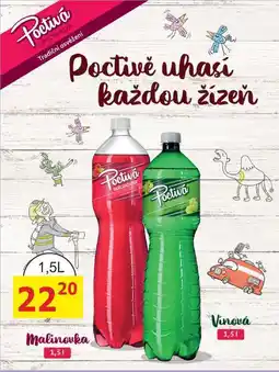 BENE Nápoje Poděbradka Poctivá Malinovka 1,5l nabídka