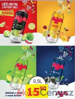 BENE Nápoje MATTONI plech 0,5L nabídka