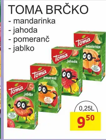 BENE Nápoje TOMA BRČKO - 0,25L nabídka