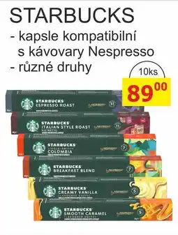 BENE Nápoje STARBUCKS - kapsle kompatibilní s kávovary Nespresso - různé druhy 10ks nabídka