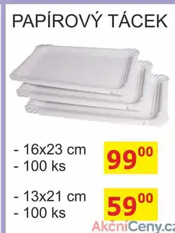 BENE Nápoje PAPÍROVÝ TÁCEK - 13x21 cm - 100 ks nabídka