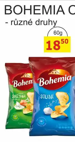 BENE Nápoje Bohemia Chips 60g, různé druhy nabídka