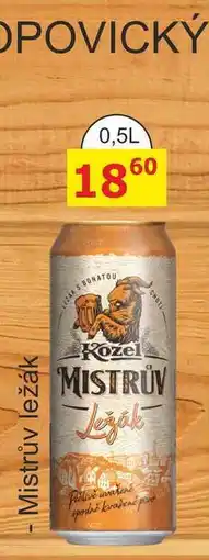 BENE Nápoje Velkopopovický Kozel Mistrův ležák 0,5l 0.5l plechovka nabídka