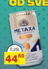 BENE Nápoje METAXA peach coctail, míchaný drink 0,25l plechovka nabídka