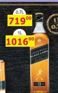 BENE Nápoje Johnnie Walker Black label 12ti letá skotská whisky 0,7l 700ml nabídka