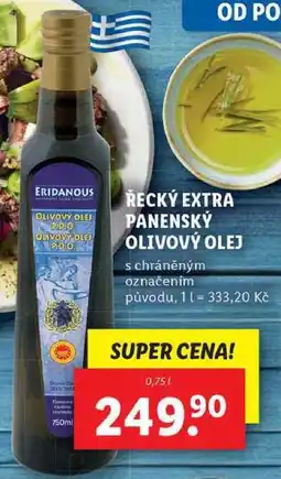 Lidl ŘECKÝ EXTRA PANENSKÝ OLIVOVÝ OLEJ, 0,75 l nabídka
