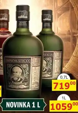 BENE Nápoje Diplomatico Reserva Exclusiva tmavý venezuelský rum 1l nabídka