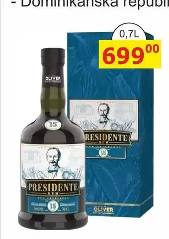 BENE Nápoje Presidente Marti 15y 0,7l 40% nabídka