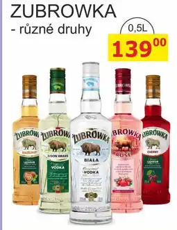 BENE Nápoje ZUBROWKA - různé druhy 0,5L nabídka