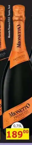 BENE Nápoje Mionetto Prosecco DOC brut šumivé víno 750ml nabídka