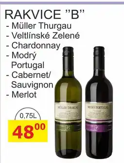 BENE Nápoje RAKVICE B - Müller Thurgau 0,75L nabídka