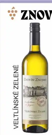 BENE Nápoje ZNOVÍN VELTLÍNSKÉ ZELENÉ 0,75l nabídka