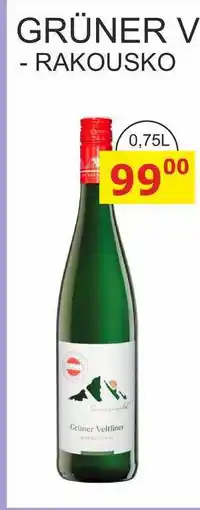 BENE Nápoje GRÜNER VELTLINER 0,75l - RAKOUSKO nabídka