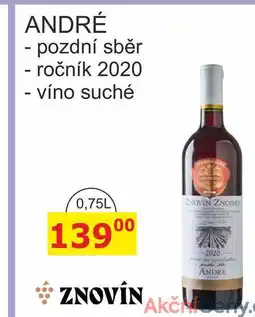 BENE Nápoje ZNOVÍN ANDRÉ - pozdní sběr - ročník 2020 0,75L nabídka