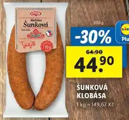 Lidl ŠUNKOVÁ KLOBÁSA, 300 g nabídka