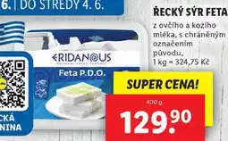 Lidl ŘECKÝ SÝR FETA, 400 g nabídka