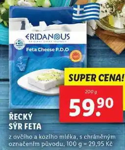 Lidl ŘECKÝ SÝR FETA, 200 g nabídka
