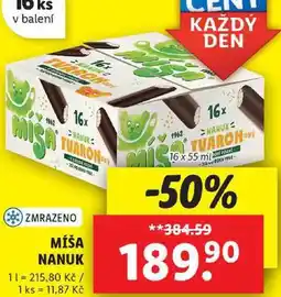 Lidl MÍŠA NANUK, 16x 55 ml nabídka