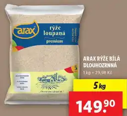 Lidl ARAX RÝŽE BÍLÁ DLOUHOZRNNÁ, 5 kg nabídka