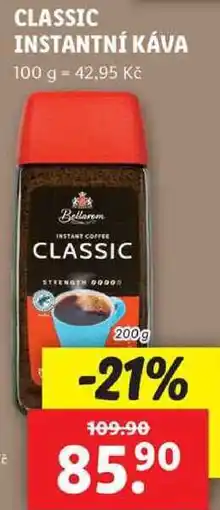 Lidl CLASSIC INSTANTNÍ KÁVA, 200 g nabídka