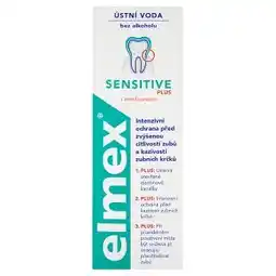Lidl elmex Sensitive Plus Ústní voda bez alkoholu s aminfluoridem 400ml nabídka