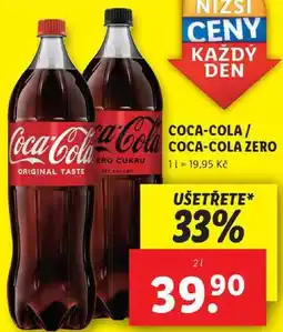 Lidl COCA-COLA/COCA-COLA ZERO, 2 l nabídka