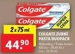 Lidl COLGATE ZUBNÍ PASTA DUOPACK, 2x 75 ml nabídka