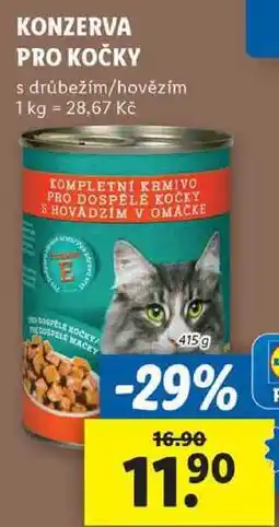 Lidl KONZERVA PRO KOČKY, 415 g nabídka