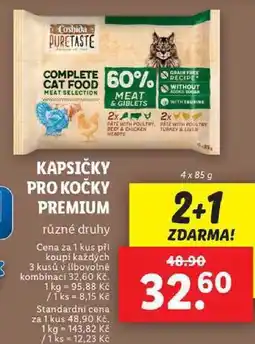 Lidl KAPSIČKY PRO KOČKY PREMIUM, 4x 85 g nabídka