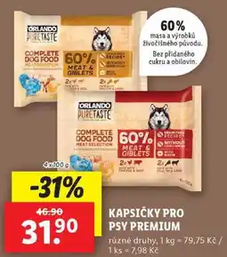 Lidl KAPSIČKY PRO PSY PREMIUM, 4x 100 g nabídka