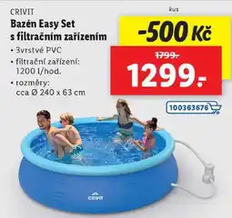 Lidl Bazén Easy Set s filtračním zařízením nabídka