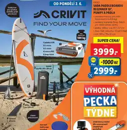 Lidl SADA PADDLEBOARDU BEGINNER 10, PUMPY A PÁDLA nabídka