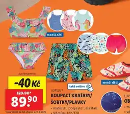 Lidl KOUPACÍ KRAŤASY/ŠORTKY/PLAVKY nabídka