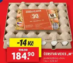 Lidl ČERSTVÁ VEJCE „M“ podestýlkový chov, 30 ks nabídka