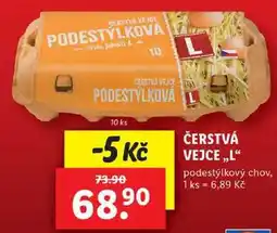 Lidl ČERSTVÁ VEJCE ,,L“ podestýlkový chov, 10 ks nabídka