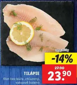 Lidl TILÁPIE, cena za 100 g nabídka