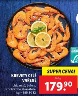 Lidl KREVETY CELÉ VAŘENÉ, 500 g nabídka